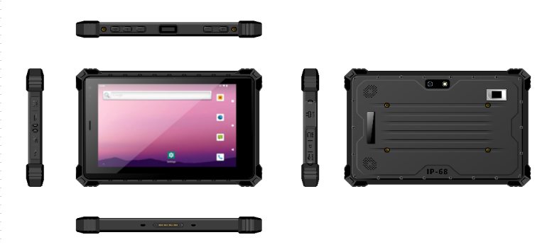 WRB UTAB R1087 rugged tablet with hand strap