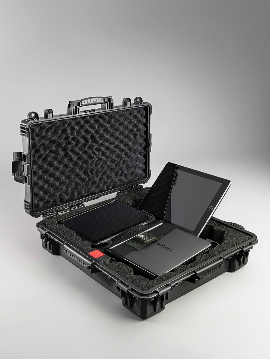 WRB rugged tablet in a protective case